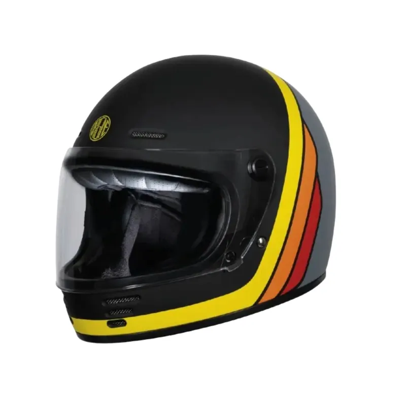 CASCO INTEGRALE ORIGINE OMEGA SUMMIT NERO GIALLO OMOLOGATO 2206 | Qualità premium