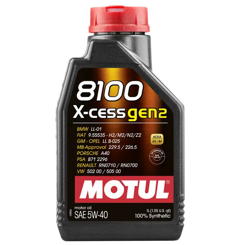 1 LT OLIO MOTORE AUTO MOTUL 8100 X-CESS 5W-40 GEN2 100% SINTETICO ACEA A3/B4 | Qualità premium