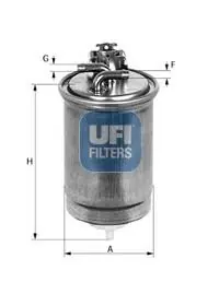 UFI - Cod 800345306086971736101 2439100 filtro carburante audi - fiat - seat - skoda - vw - Imperdibile